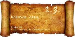 Kokovai Zita névjegykártya
